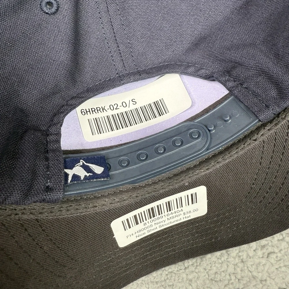 Fish Hippie Hat Cap Snapback Navy Structured Nice Shot Golf Patch Cocktail New